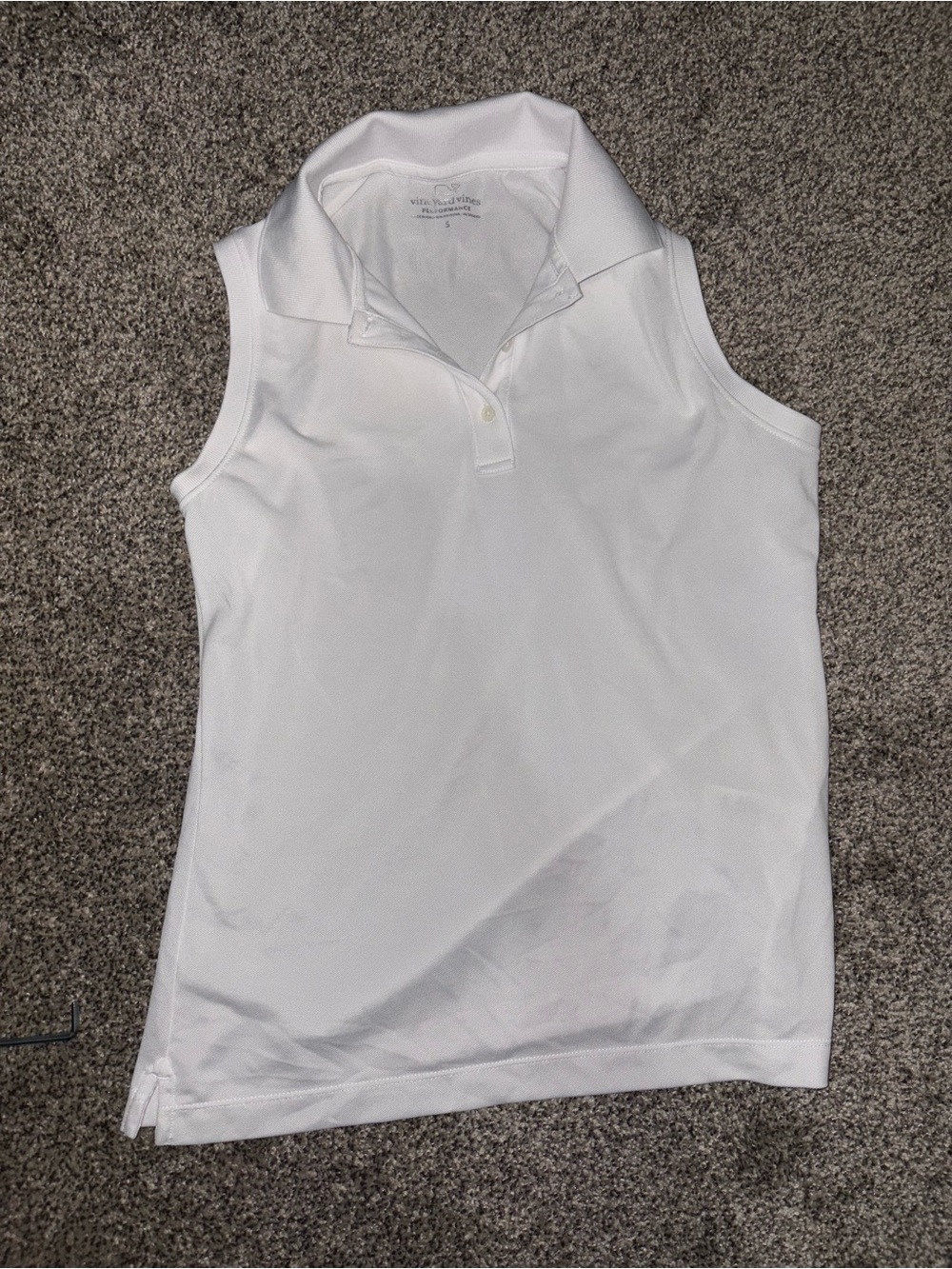 Vineyard Vines White Sleeveless Polo Tank Top
